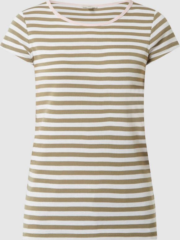Edc by Esprit T shirt met contrastkleurige randen