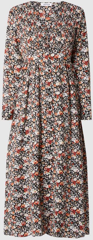 EDITED Blousejurk met bloe motief model 'Frederika'