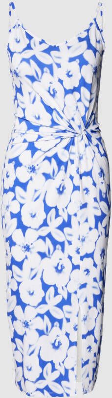 EDITED Knielange jurk met bloemenmotief