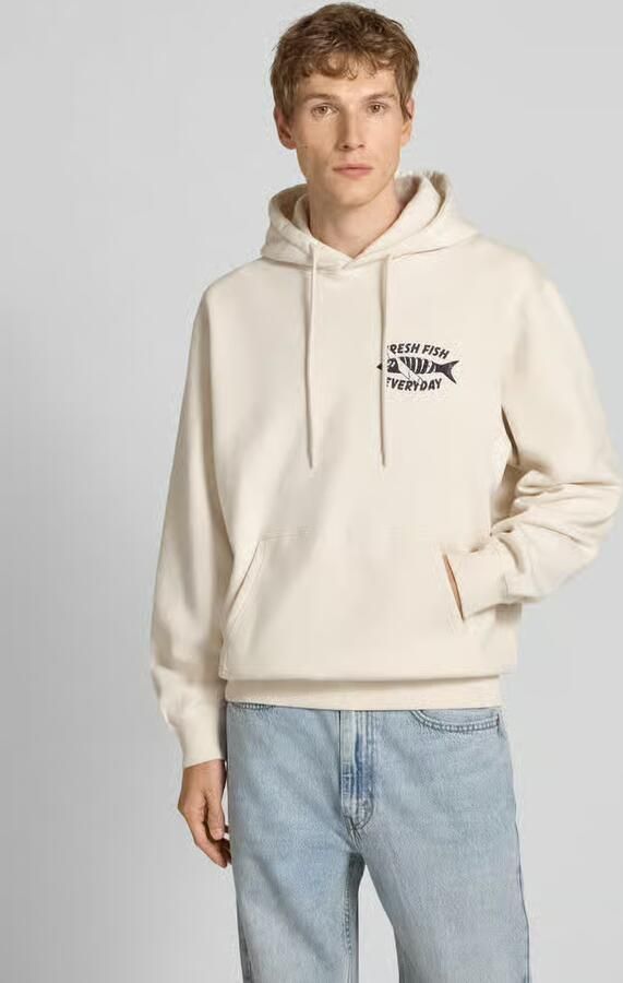 Edwin Hoodie met statementprint model 'MONSIEUR SAKANA'
