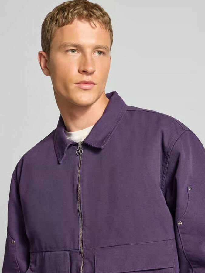 Edwin Overhemdjack van wol met klepzakken Model 'DOGMA WORK JACKET'