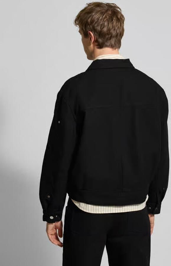 Edwin Overhemdjack van wol met klepzakken Model 'DOGMA WORK JACKET'