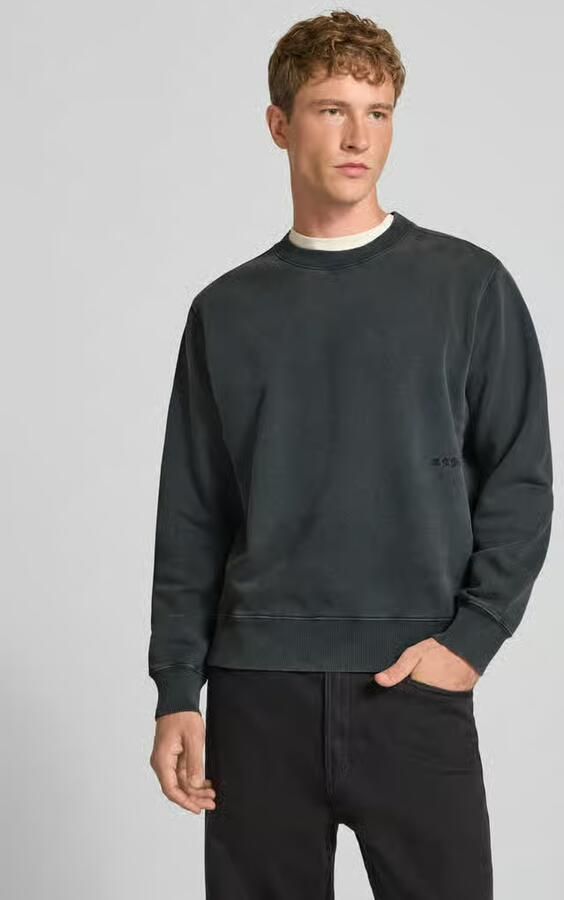 Edwin Sweatshirt van puur katoen met borduursel model 'Axiom' - Foto 2