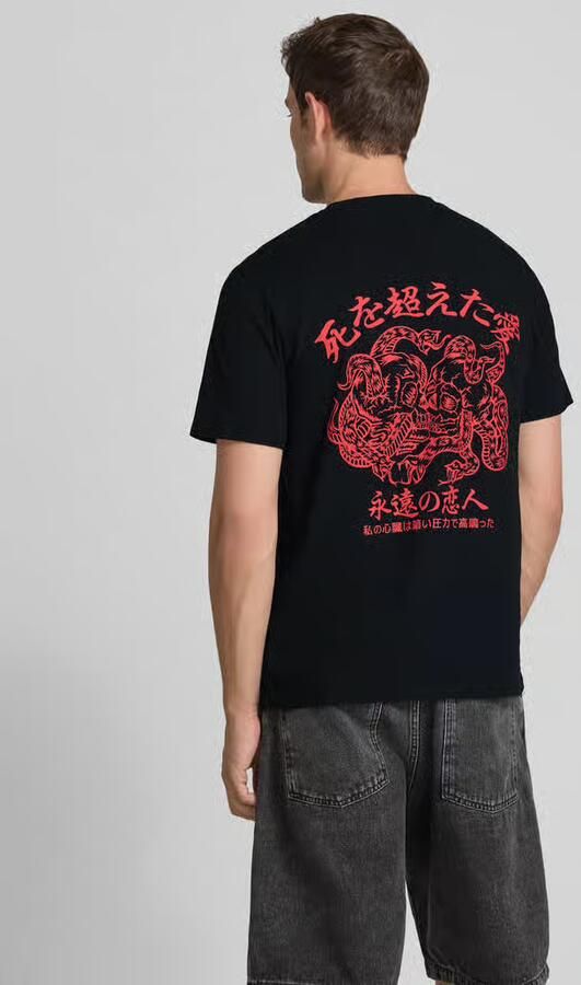 Edwin T-shirt met labelprint model 'FOREVER LOVER'
