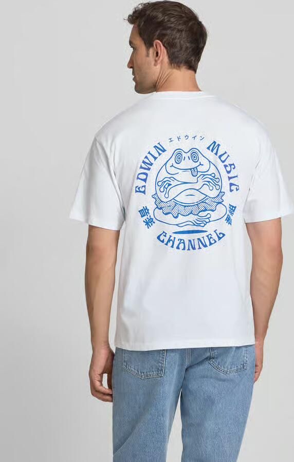 Edwin T-shirt met labelprint model ' MUSIC CHANNEL'