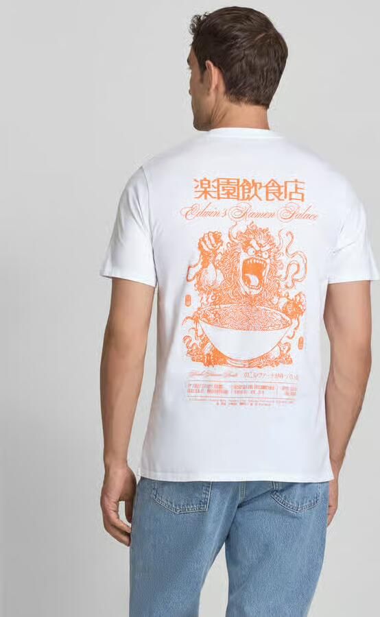 Edwin T-shirt met labelprint model 'RAMEN PALACE'