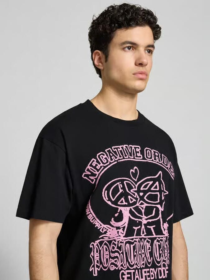 Edwin T-shirt met motiefprint model 'POSITIVE CHAOS'