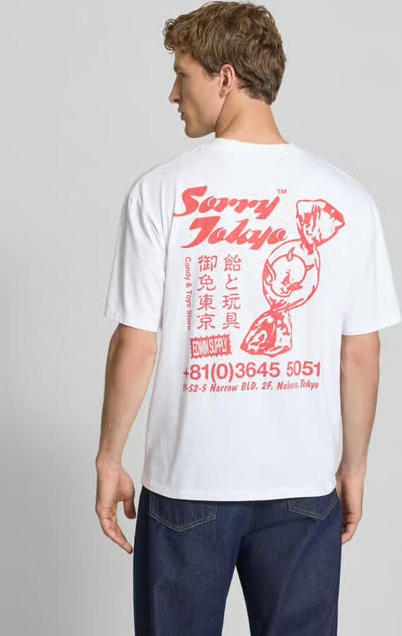 Edwin T-shirt met print op de achterkant model 'SORRY TOKYO' - Foto 2