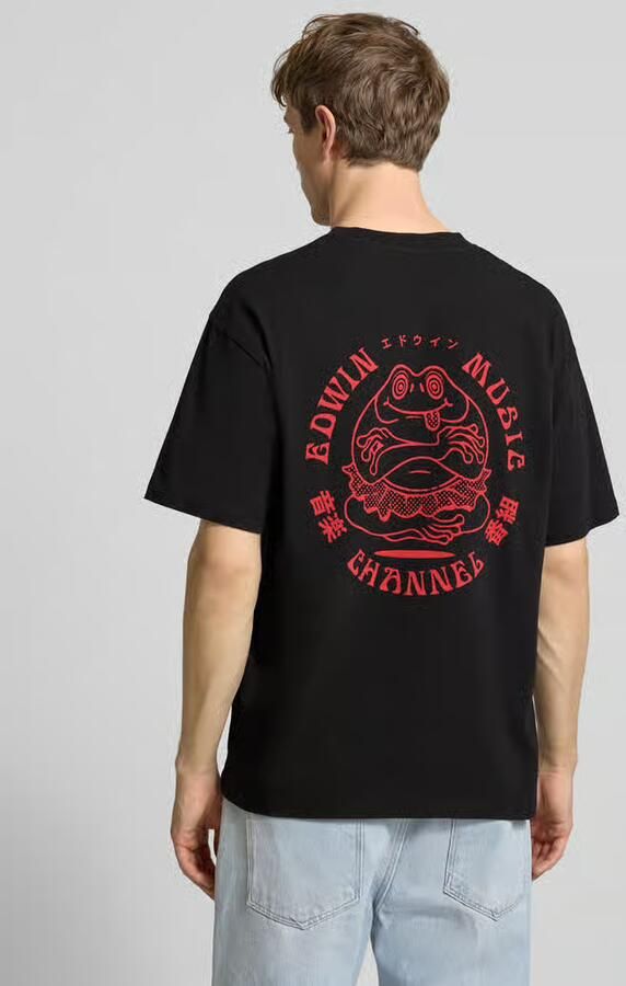 Edwin T-shirt van 100% Katoen Model 'MUSIC CHANNEL'