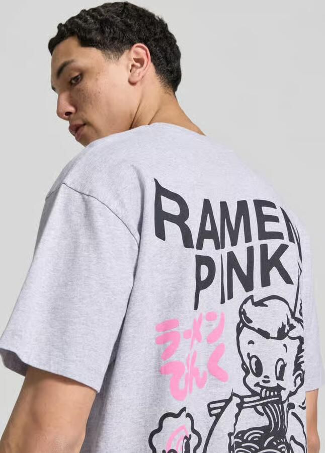 Edwin T-shirt van katoen Model 'RAMEN PINK' - Foto 2