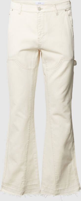 EIGHTYFIVE Flared leg jeans van katoen model 'Contrast'