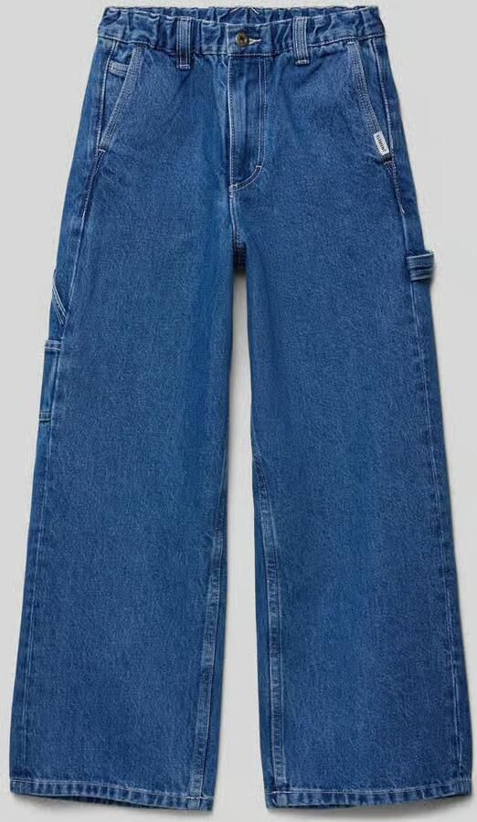 Ele t Straight leg jeans met labelpatch model 'CARPENTER' - Foto 2