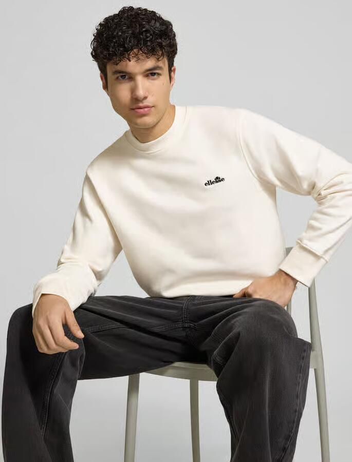Ellesse Sweatshirt met ronde hals en label-stitching