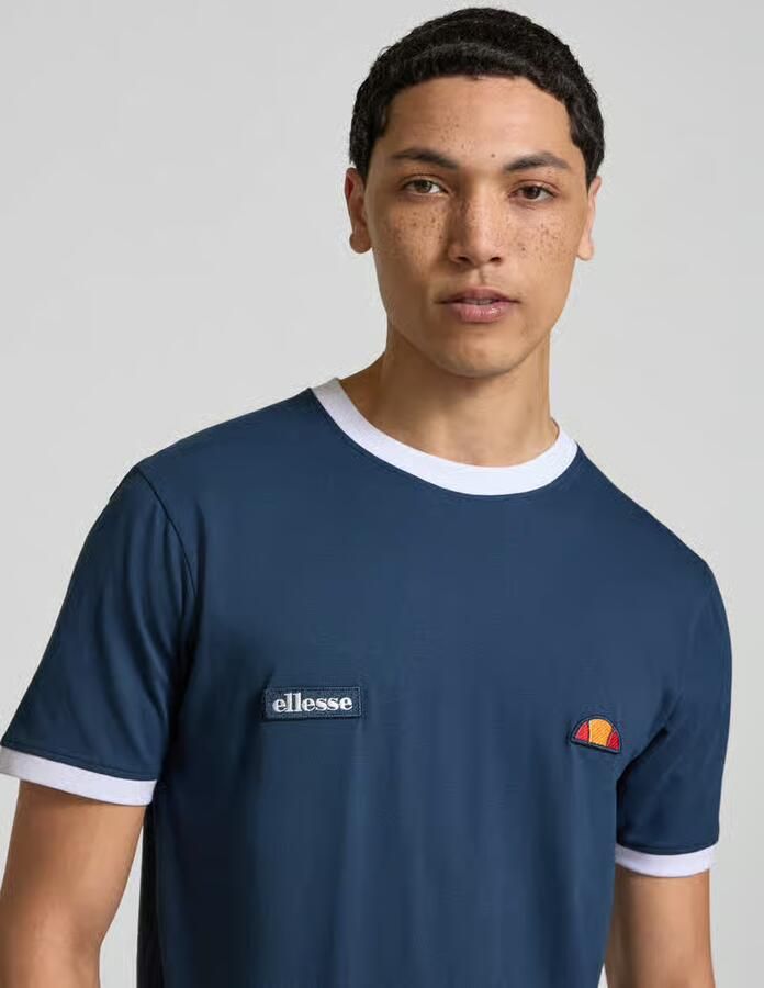 Ellesse T-shirt met logo- en labelpatch model 'RINGETTO'