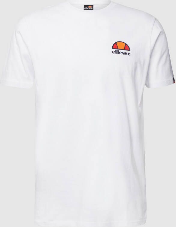 Ellesse Heren Katoenen T-shirt Stijlvol Logo White Heren