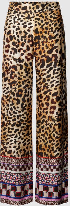 Emily Van den Bergh Broek van viscose met dierenprint model 'Leo'
