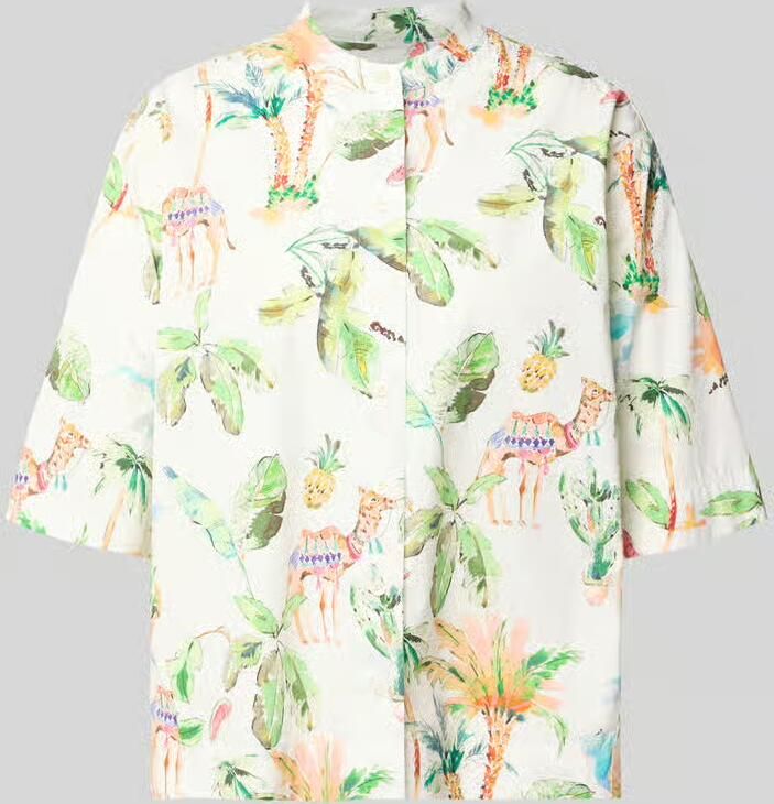 Emily Van den Bergh Blouse met mao-kraag en 1 2-mouw - Foto 2