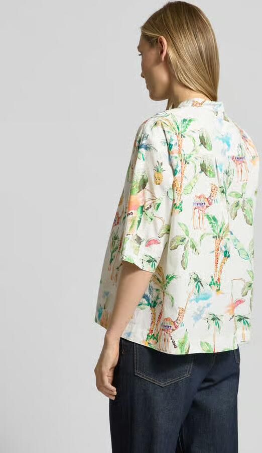 Emily Van den Bergh Blouse met mao-kraag en 1 2-mouw - Foto 3