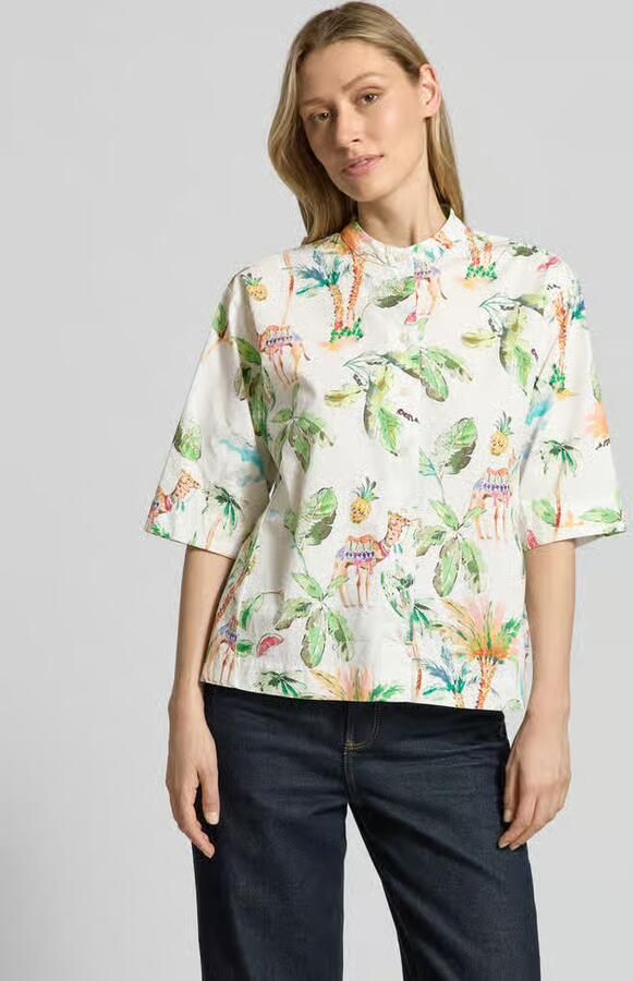 Emily Van den Bergh Blouse met mao-kraag en 1 2-mouw - Foto 2