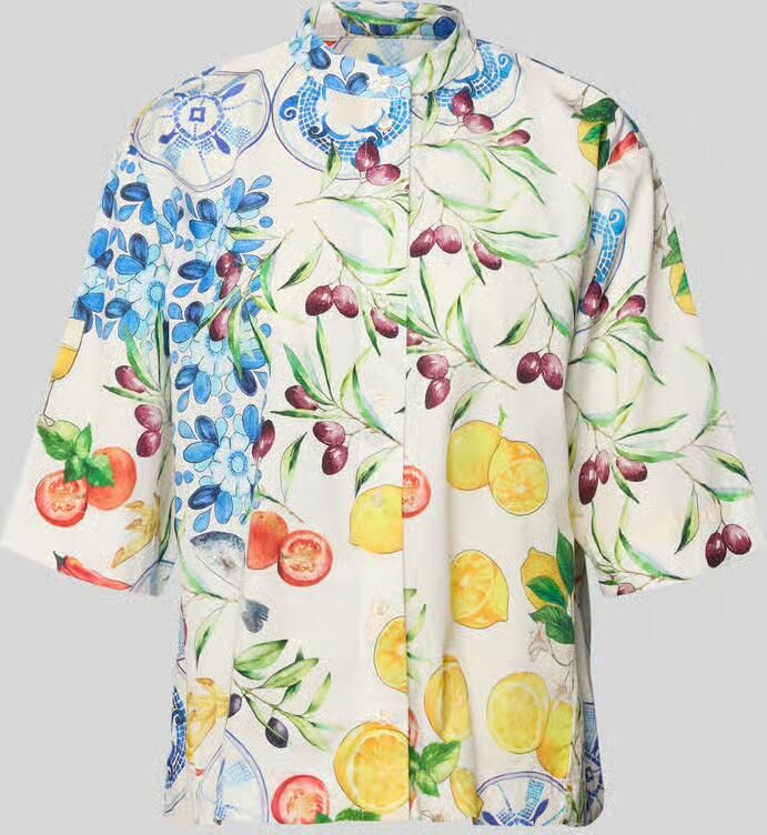 Emily Van den Bergh Blouse met maokraag en 3 4-mouw