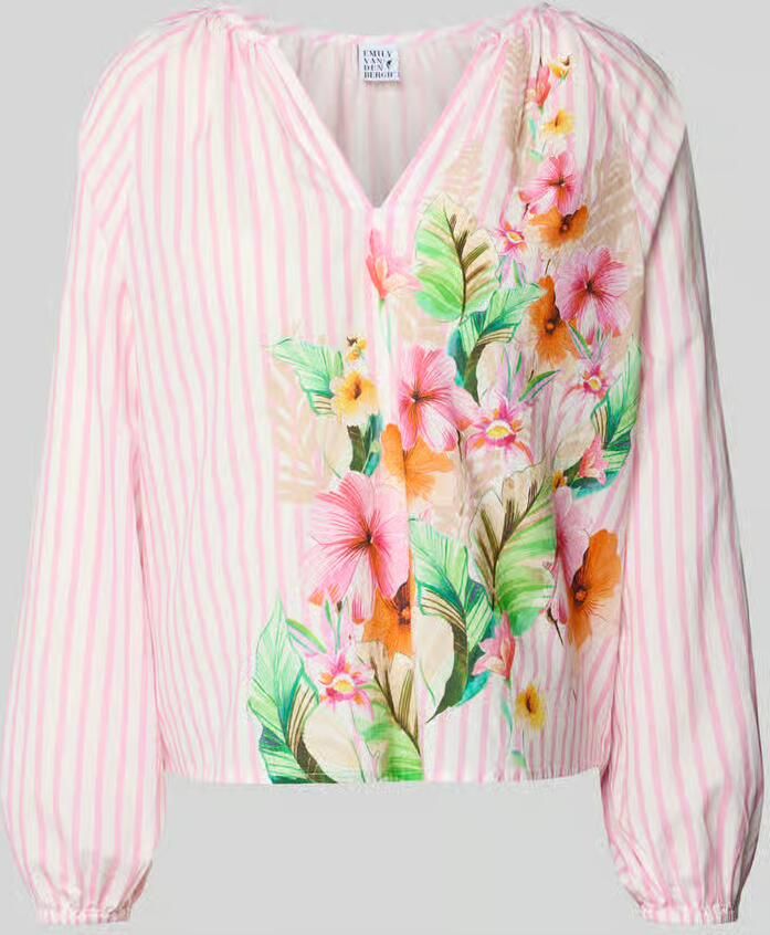Emily Van den Bergh Blouse met tuniekkraag en elastische mouwboorden - Foto 2