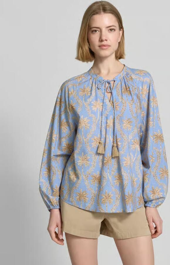 Emily Van den Bergh Blouse met tuniekkraag en kwastdetails - Foto 3