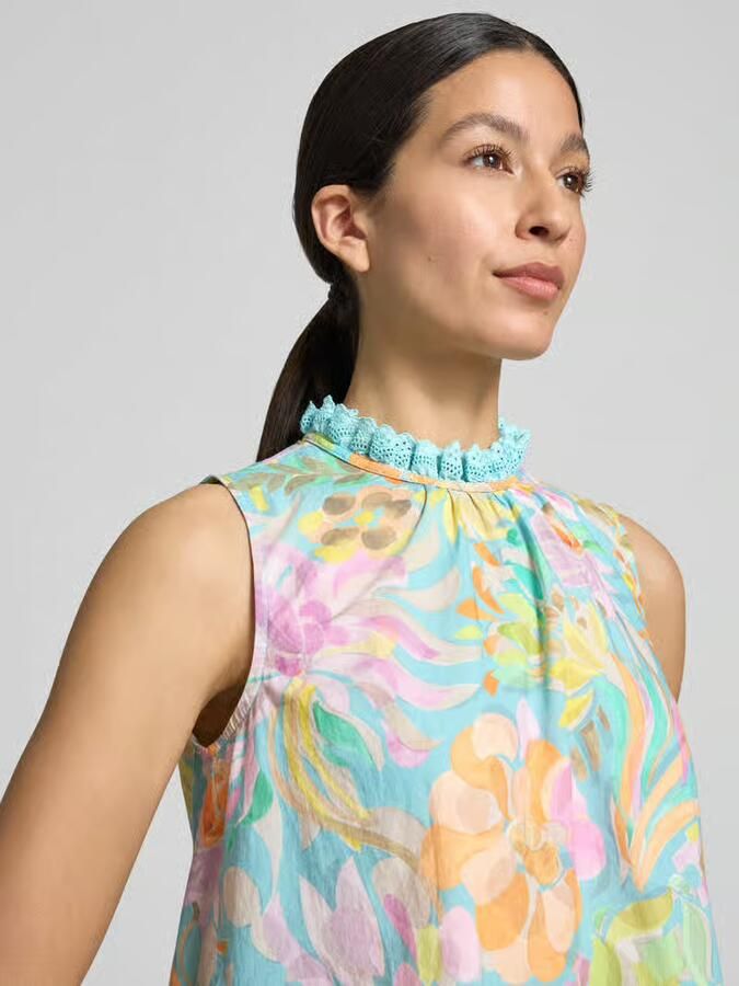 Emily Van den Bergh Blousetop in allover-look met kant