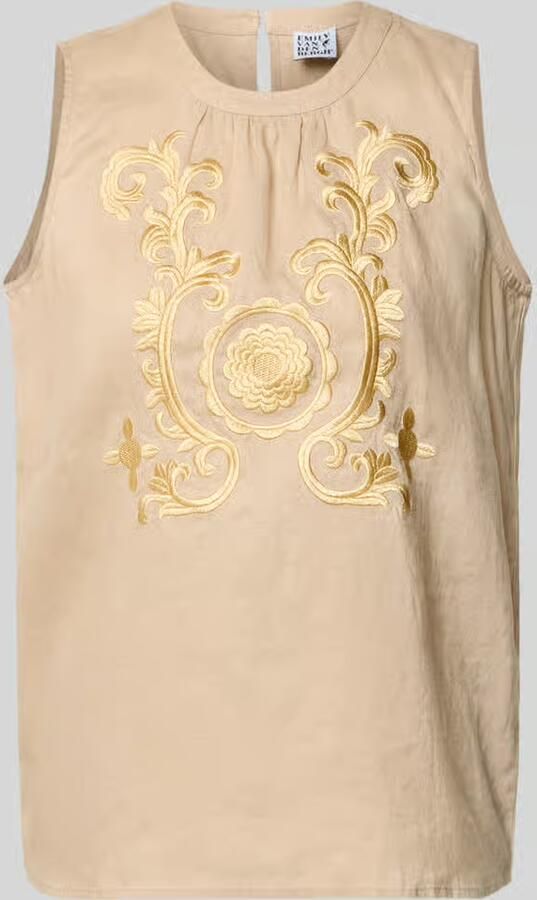 Emily Van den Bergh Blousetop van linnen met stitchings - Foto 2
