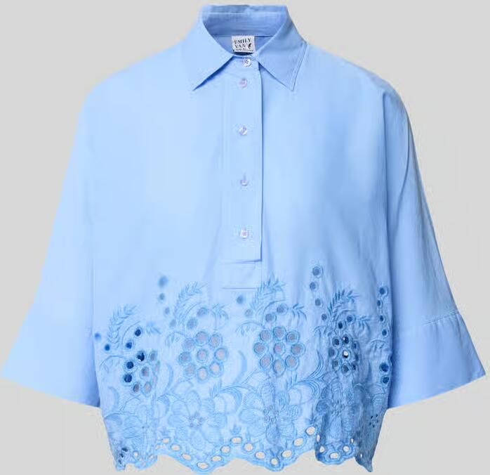 Emily Van den Bergh boxy fit blouse met ajourwerk - Foto 2