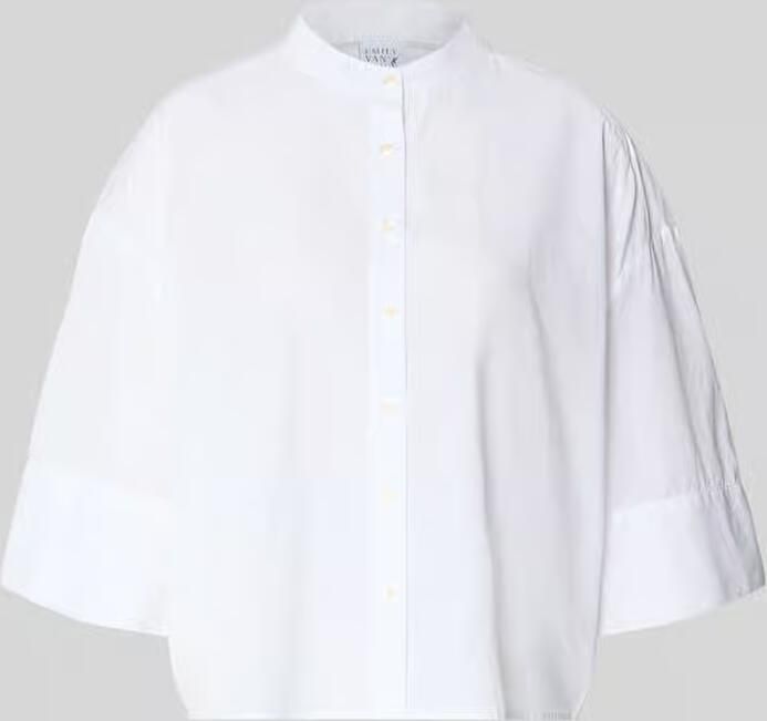 Emily Van den Bergh boxy fit blouse met opstaande kraag en 3 4-mouw - Foto 2