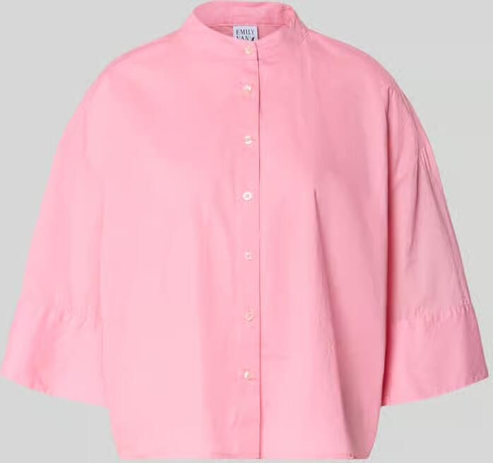 Emily Van den Bergh boxy fit blouse met opstaande kraag en 3 4-mouw - Foto 2