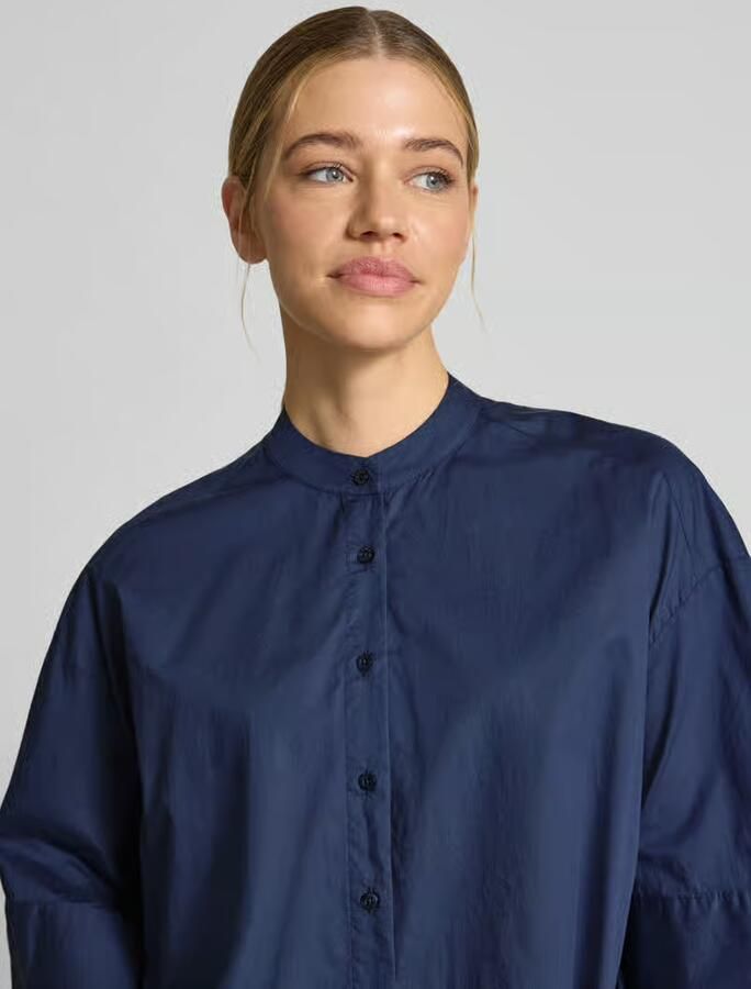 Emily Van den Bergh boxy fit blouse met opstaande kraag en 3 4-mouw