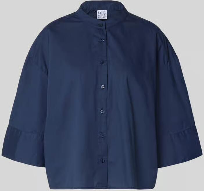 Emily Van den Bergh boxy fit blouse met opstaande kraag en 3 4-mouw - Foto 2