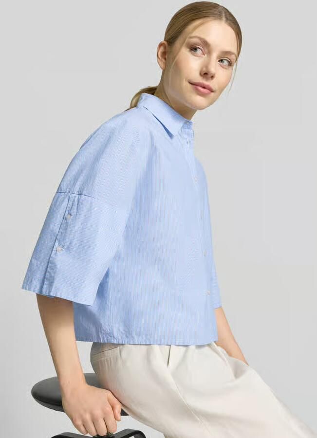 Emily Van den Bergh boxy fit blouse van katoen met knoopsluiting