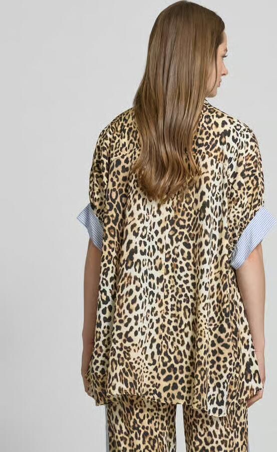 Emily Van den Bergh Extra lange overhemdblouse