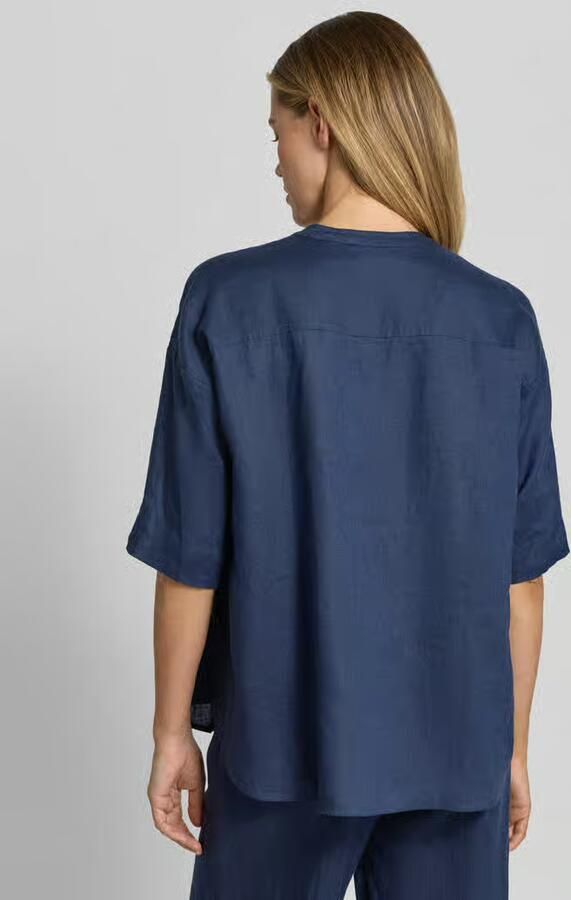 Emily Van den Bergh Linnen blouse met 3 4-mouwen en motiefstitching - Foto 2