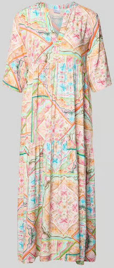 Emily Van den Bergh maxi-jurk van viscose met V-hals