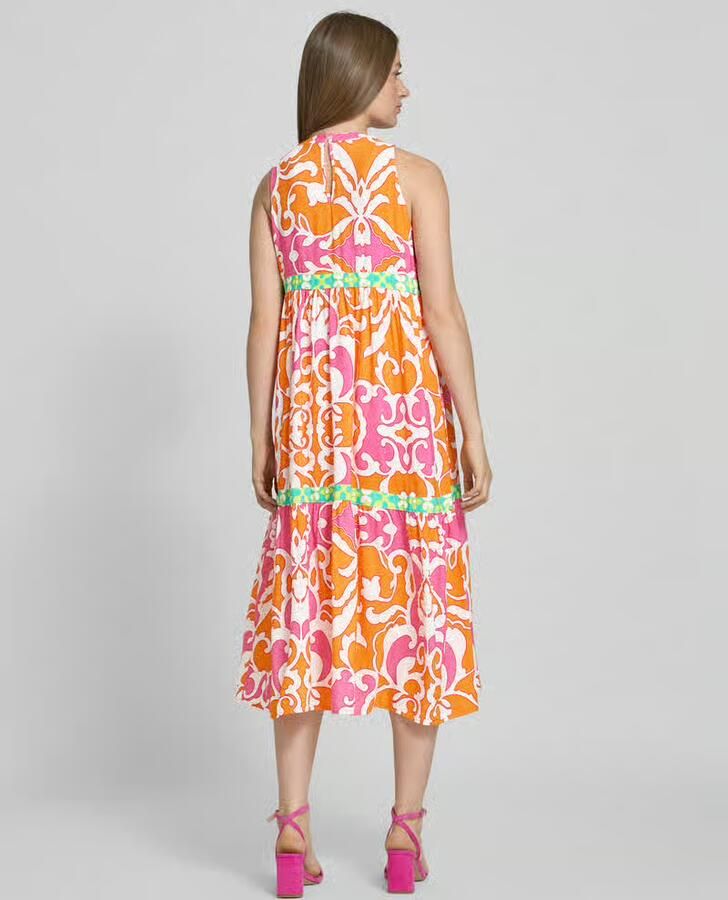Emily Van den Bergh Midi-jurk in laagjeslook