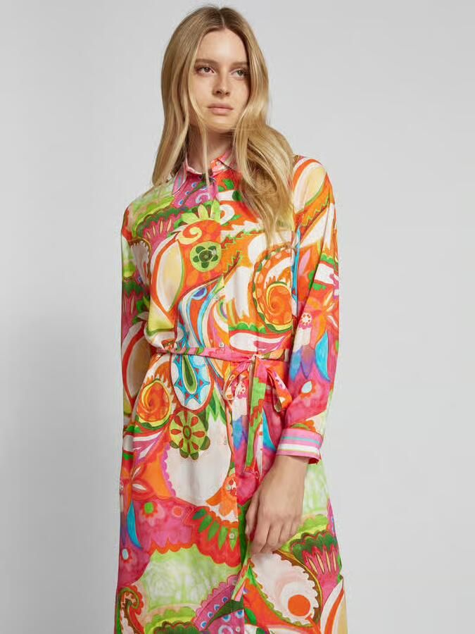 Emily Van den Bergh Midi-jurk met all-over motief