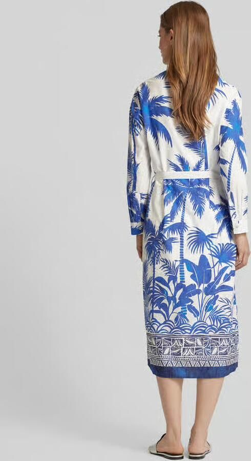 Emily Van den Bergh Elegante Overhemdjurk met Afneembare Onderjurk Multicolor Dames
