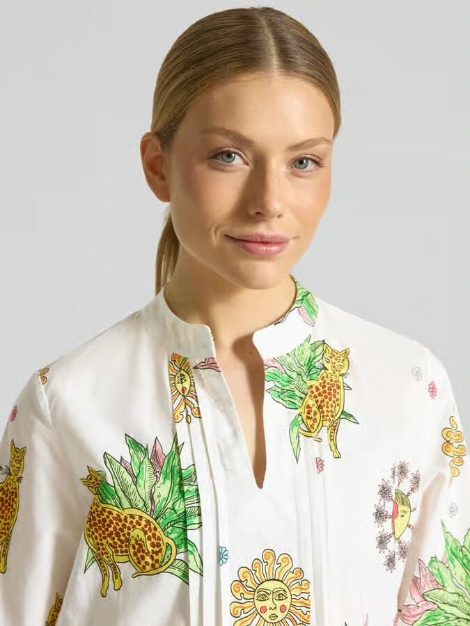 Emily Van den Bergh midi-jurk met V-hals