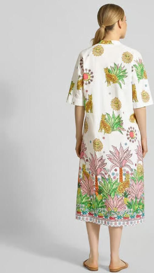 Emily Van den Bergh midi-jurk met V-hals