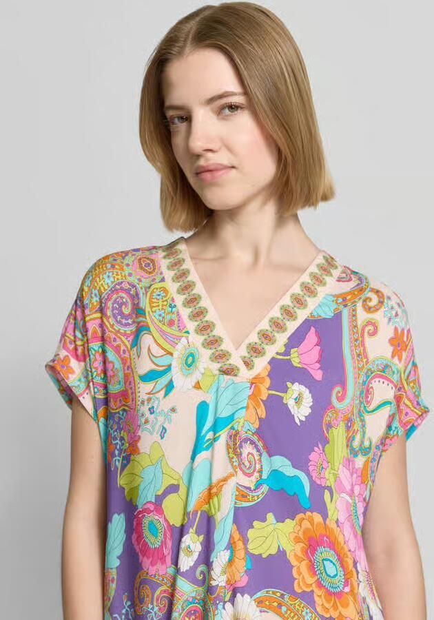 Emily Van den Bergh midi-jurk van viscose in all-over look - Foto 3