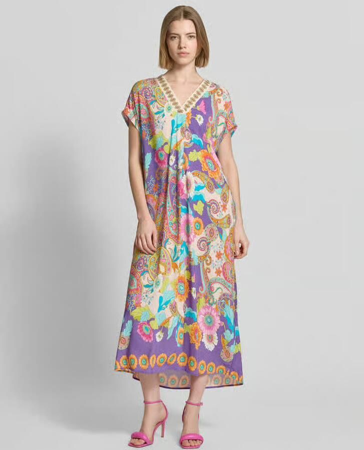 Emily Van den Bergh midi-jurk van viscose in all-over look - Foto 2