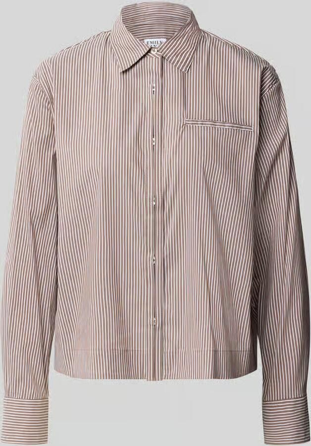 Emily Van den Bergh Regular fit blouse met borstzak