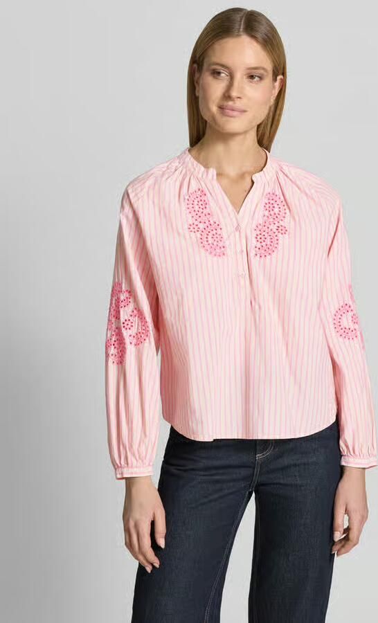 Emily Van den Bergh regular fit blouse met florale stitching - Foto 2