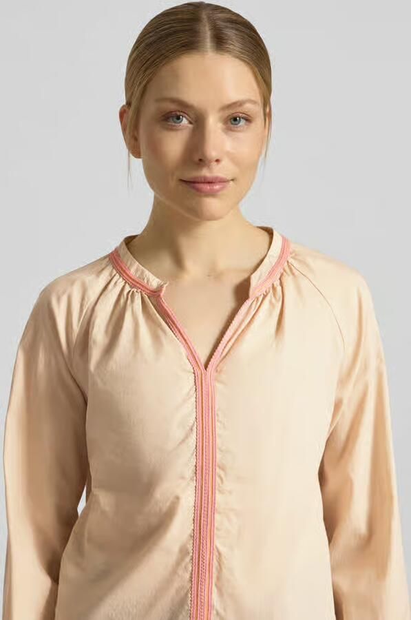 Emily Van den Bergh regular fit blouse met rimpelingen