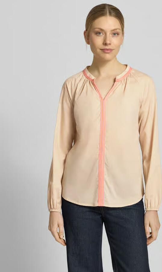 Emily Van den Bergh regular fit blouse met rimpelingen - Foto 3