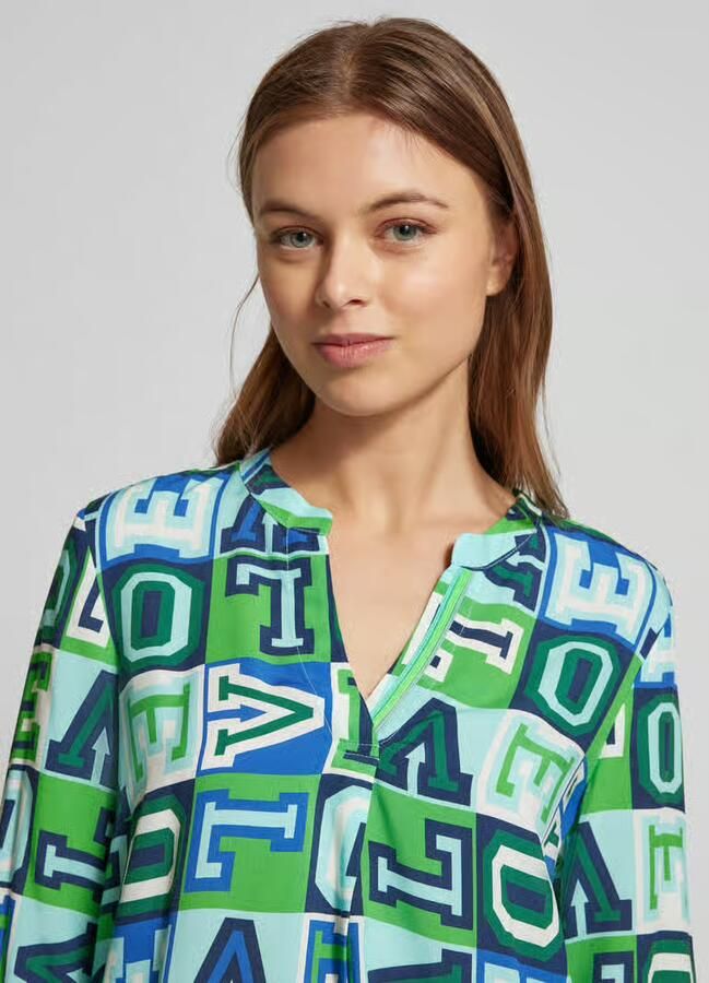 Emily Van den Bergh Regular fit blouse met tuniekkraag