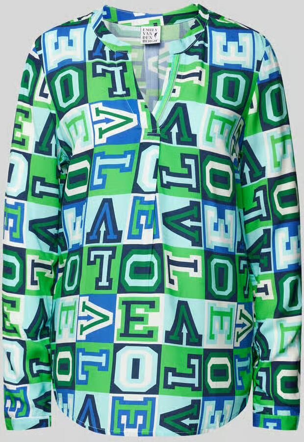 Emily Van den Bergh Regular fit blouse met tuniekkraag - Foto 2